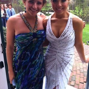 Sean Collection White Sparkly Prom/Pageant Dress